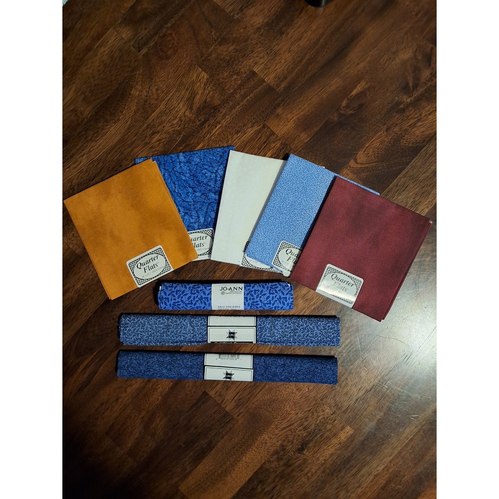 Jo-Ann Fabric Fat Quarter Bundle 100% Cotton Lot Of 8 NEW